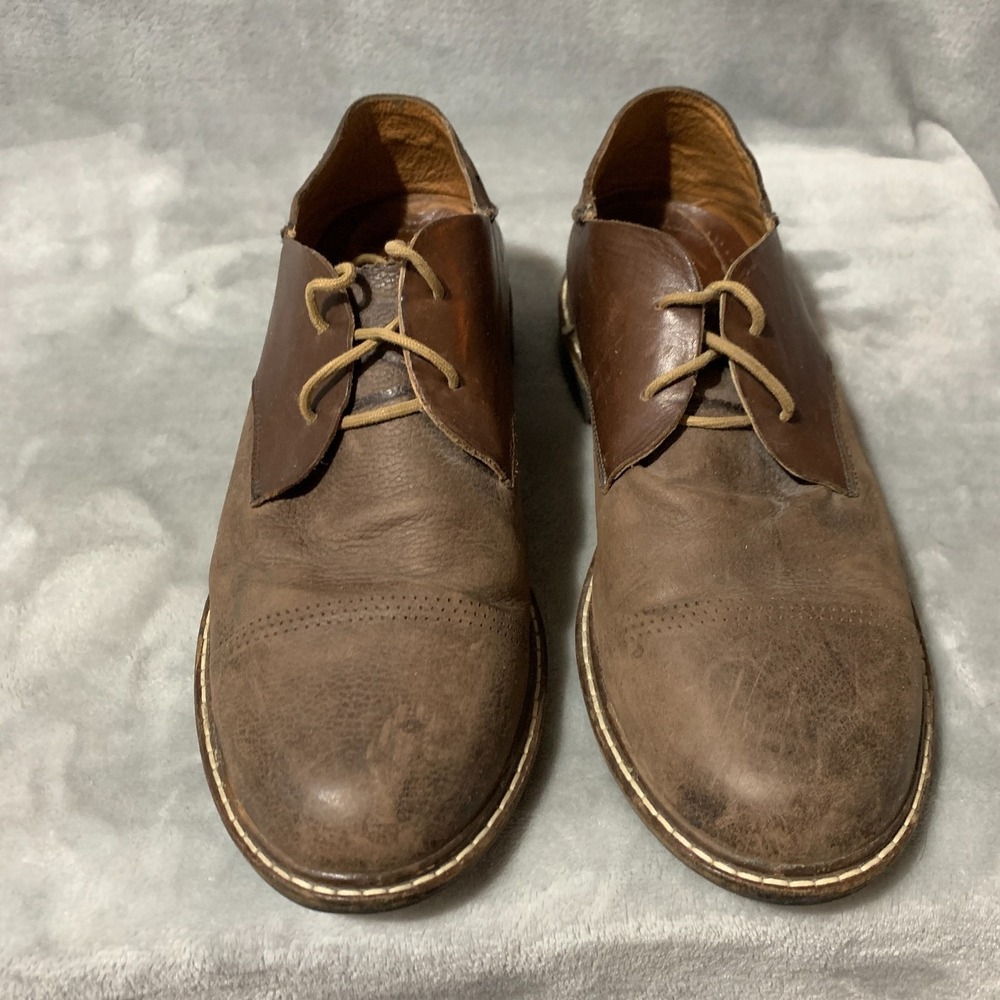 OluKai Walino Shoes Mens Size 10 Brown Leather Oxford Dress Rubber Sole 10257